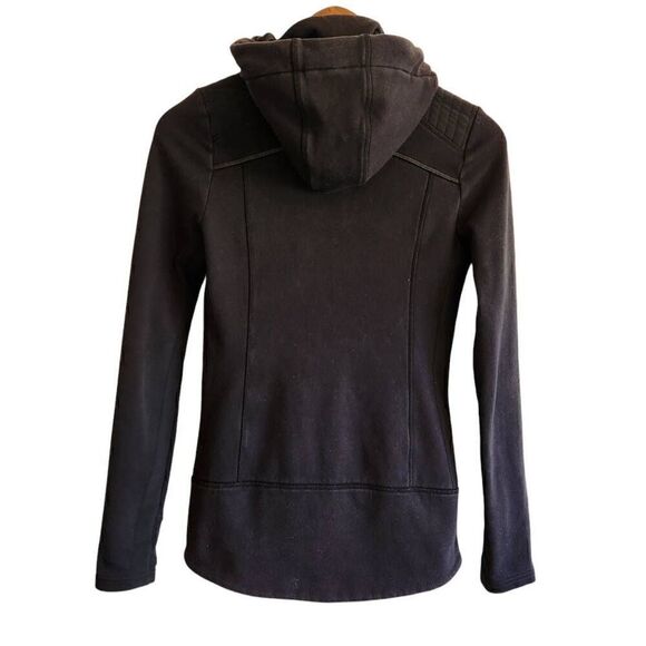 Athleta Stronger Hoodie Womens XXS Girls 12 Jacket Athletic Full Zip Black Activ - Picture 3 of 4